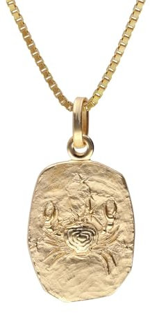 trendor Krebs Sternzeichen Gold 333 / 8K mit vergoldeter Silberkette 15382-07-40 40 cm
