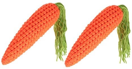 Yardwe 2st Karotte Spielzeug Spielzeuge Häkelnadeln Künstliche Gehäkelte Karotten Gemüsedekor Häkeln Karotte Häkeln Gefälschtes Gemüse Ostern Gehäkelte Karotten Garn Obst Kind Ornamente