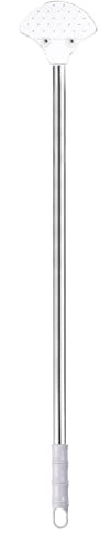 PATIKIL 24 Handheld Sign Holder Airport Pick Up Sign Poster Holder Tour Guide Sign Holder Sign Stake Pole Fan-Shaped Metal, Silver