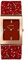 Sekonda Rocks 40463 Damen-Quarzuhr in Rot mit Analog-Anzeige und rotem Bergkristallarmband, Retro