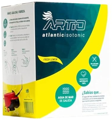 ARTIO Sport Limón 5L Bebida isotónica elaborada con un 10% de agua de mar y 78 minerales biodisponibles que proporcionan la mejor hidratación