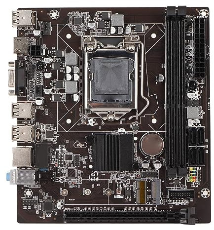 Elprico Scheda Madre LGA 1155, Scheda Madre da Gioco per PC Desktop DDR3 6 USB2.0 PCIE X16 Mini ITX Scheda Madre per Computer PC