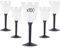Table'Colors Lot de 100 Verres A Pied Plastique Lavable et Reutilisable - Emboitage Parfait, Grande Stabilité, Idéal Mariage, Anniversaire, Réceptions - Contenance 16cl (Ardoise)