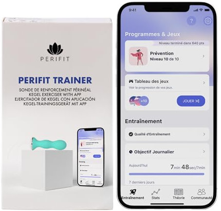 Perifit - Pelvic Floor Trainer with App | Kegel Exerciser | Strengthen Your Pelvic Floor, get Better Bladder Control Faster Postnatal Recovery (Green)