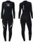 Owntop Damen Ganzkörper 3/2mm Neoprenanzug, Ultra-Stretch Langarm Winter Neoprenanzug, Rückenreißverschluss Erwachsene Neopren Surf- und Tauchanzug, Damen Schwarz 3XL