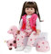 JIEBOTE Reborn Puppen 24inch 60cm Reborn Puppen Mädchen Weiches Silicone Vinyl Doll Baby Puppen Neugeborenes Mädchen Spielzeug Puppe, die echt Aussehen Handmade