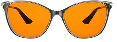 Bloomoak Gafas bloqueadoras de luz azul ojo de gato - 99,9% lentes naranjas Gafas para juegos de computadora para un sueño profundo - Reduce la fatiga ocular digital