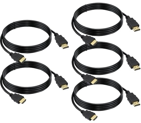 Vorothin HDMI Cable 6FT 5-Pack, HDMI TV Cable for TV PS5 PS4 Xbox Computer Monitor and More