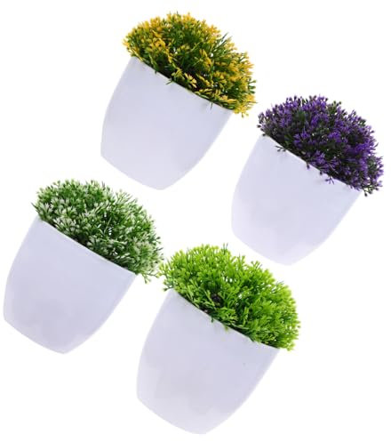 FUNOMOCYA 4 Pz pianta in vaso arredamento per la casa mini pianta di cactus scultura di piante grasse bonsai fake plants plasil piante artificiali arredamento del bagno Piante finte plastica