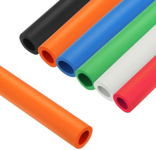 Selbstdichtende Rohrisolierung, Schaumstoff Isolierschlauch, ID 18/22/25/28/32.0mm Hochflexibel Rohrschale Für Außenbreich Schlauch Griffgriffstütze Fitnessgeräte(Orange,25.0mm x 5.0mm x 1m)