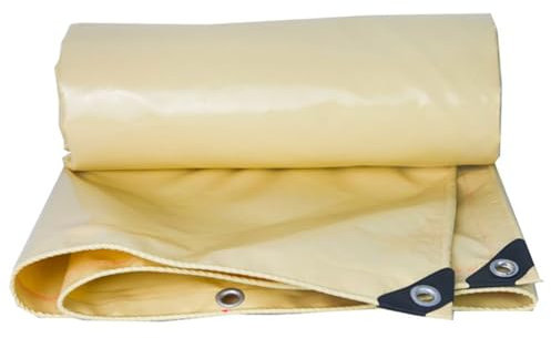 Lona Impermeable Camping 5x11m, Lona de Protección Toldo Reforzado PVC 450g/m² con Ojales, Protección contra UV, para Terrazas Muebles Jardín Piscina Coche