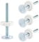 Stair Gate Pressure Fit Spares Set, M10 Pressure Mounted Baby Gate Spindle Rods, Metal Baby Gate Extension Safety Gate Fittings for Baby Pet Safety Gates Accessory Screw Bolts Kit(White, 4 Pcs)