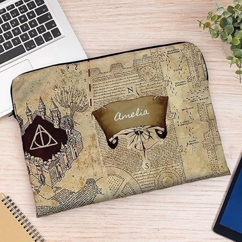 Wanapix | Funda Tablet 11 Pulgadas Personalizada | con Nombre | Bolsa Protectora Tablet | 32x23 cm | Películas Mago