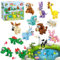 Goorder Gadget Feste Compleanno Bambini, 12 Set Mini Blocchi Costruzione Animali Mattoni Giocattoli, 3 IN 1 Mini Mattoncini Costruzioni Bambini 6-12 Anni, Party Favors per Pasqua Carnevale Natale