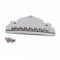 HONITANO Triangle Plated Tailpiece Pour Mandoline à Cordes Remplacement Guitare Chrome Accessoire Pour Instruments à Cordes