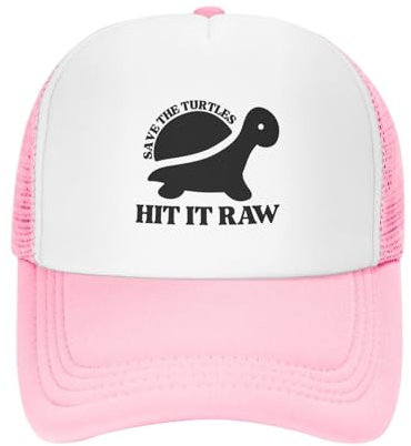 KWQDOZF Save The Turtles Hit It Ra-W Hat Lustige Mesh-Baseballkappe für Männer und Frauen