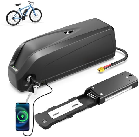 48V 13Ah Batterie Velo Electrique, Batterie vélo électrique avec BMS Intelligent 30A, Port USB, Batteries 48v Lithium ION pour Roue de Conversion Bafang 250W-1000W et Autres vélos électriques