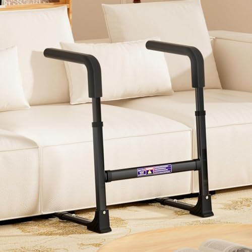 ILOKNZI Aufstehhilfe für Sofa für Senioren – Verstellbare Sitz-zu-Steh-Stuhlhilfe, Schwerlast-Stehhilfe für Senioren, 400 lb Tragfähigkeit, Schwarz