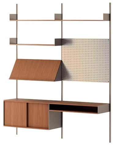 Rygcrud 78,7 Di Altezza Libreria Con Armadio Contenitore, Moderna Scaffalatura A Scala Mobili Espositivi Aperti, Libreria A Muro Per Soggiorno, Camera Da Letto, Ufficio Domestico(200x120cm)