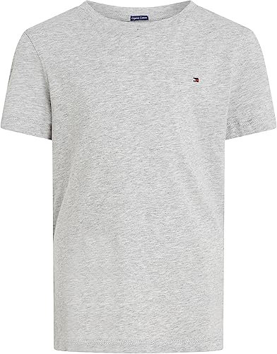 Tommy Hilfiger Jungen Boys Basic Cn Knit S/S Kb0kb04140 Kurzarm Strickoberteile, Grau (Grey Heather), 80 EU