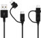 Samsung - Câble USB vers Micro-USB/USB Type C, 2 en 1, 1.5m, Noir