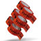 LILENO HOME Klebeband Vorsicht Glas 50mm x 66m [144 Rollen] leise abrollend - Paketklebeband Vorsicht zerbrechlich - Breites Packband als Packing Tape-Set - Rotes Paketband als Paket Klebeband