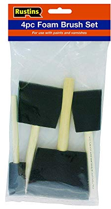 RUSTINS Foam Brushes - 1; 2; 3 & 4 (TRIPLE PACK)