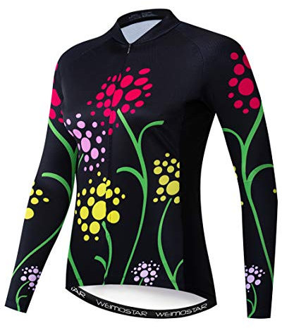 Radtrikot Langarm Damen Mountainbike Trikot Zip Shirts Rennrad Bekleidung Sport Racing MTB Tops für Damen Damen Bouse Herbst Herbst Frühling Atmungsaktiv schwarz gelb Größe XXXL