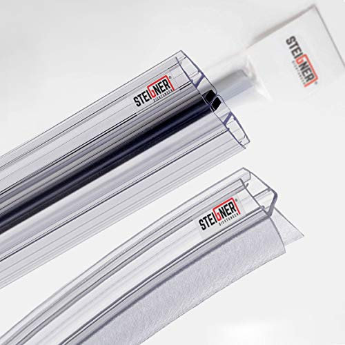 STEIGNER Duschdichtung Spar-Set für 3,5-5 mm Glasstärke: Ersatzdichtung 100cm Vorgebogen UK13 + Set 1
