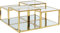 Kare Design Couchtisch Orion (4/Set), Gold, Wohnzimmertisch, Beistelltisch, Edelstahlgestell, ESG-Glas Nutzfläche, 42x100x100 cm (H/B/T)