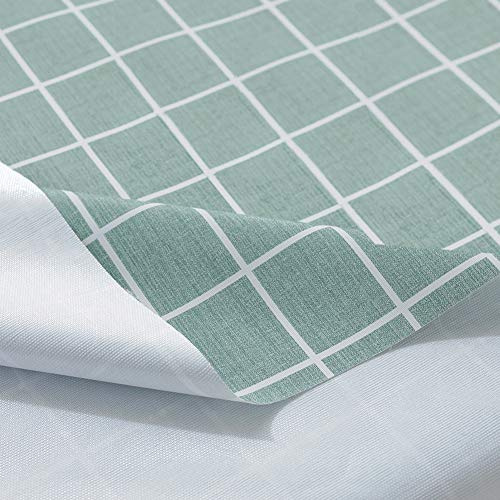 rismart Rustique Plus de modèles imperméable PVC Nappe de Table Rectangulaire Résistant à l'huile Table Tissu(Vert,120 x 160 cm)