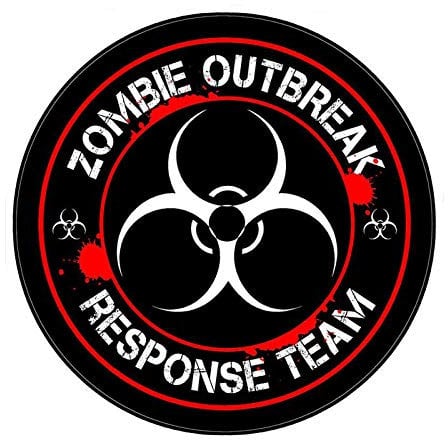 CSCH Auto-Aufkleber 15x15CM Zombie Outbreak Response Team Biohazard Retro-Reflective Car Sticker Fashion Motorcycle Decals