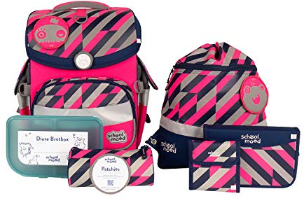 School Mood Timeless Air Yuna Neon Pink Schulranzen Set 7tlg.