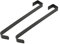 Qivange 2pcs 16 Inch Spring Wreath Hanger for Front Door Home Office Over Door Hanger Hooks for Wreath Towel Coat, Black