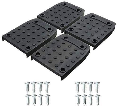 Stelzsohle Anti-Rutsch-Pads für Trockenbauwände, 4 Stück, Bau-Stativmatte mit Schraube, Stelzsohlen-Fußpolster, Ersatz-Set für Innenbereich, Maler, Taping, Konstruktion, Dekoration (schwarz)