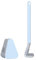 Golf Toilettenbürste,Biegbarer Bürstenkopf zum Reinigen der Toilette,WC-Bürste mit langem Stiel mit Halter,Golf-Silikon-Toilettenbürste（Blau）