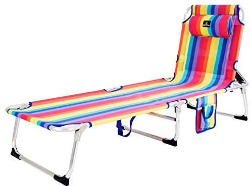 CREVICOSTA QUALITY MARK MARCAS DE CALIDAD Aquarius 2012 Liegestuhl Strandliege klappbar und neigbar, Aluminium, Stolz, MEDIANO