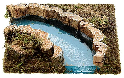 Holyart Puentes, Ríos y Empalizadas: Trayecto del río Curva FSC para Pesebre 13x13 cm