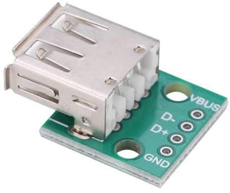 JINTEXIN 10pcs, USB type A bus breaker board, 2.54mm pitch adapter plug DIP, used for DIY USB power supply/breadboard design