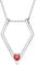 PROSILVER Ruby Necklace Birthday Necklaces July Birthstone Necklace for Mothers Silver Necklaces