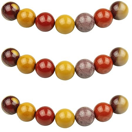 MJDCB Perlen zum Auffädeln 6mm 60 stück Mookait Jaspis Halbedelsteine Perlen mit Loch Natürliche Lose Runde Steinperlen für Herstellung Schmuck Armbänder Halsketten