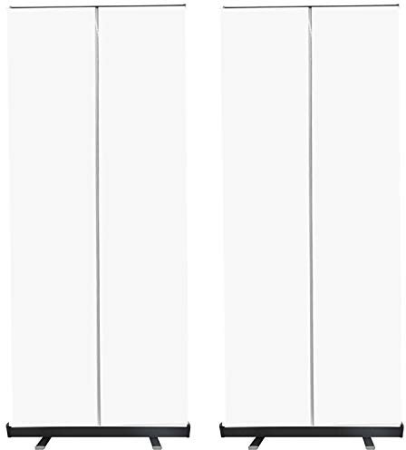 Bodenstehende ausziehbare Rollup-Banner, 60 x 160 cm/24 x 63 Zoll, tragbares ausziehbares Banner mit durchsichtigem Bildschirmschutz, für Büro-/Einzelhandelsschutz, 60 x 160 cm/24 x 63 Zoll, 2 Stück