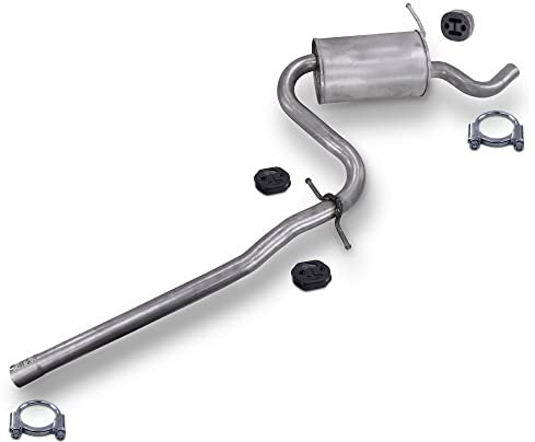 BESTPRICE Auspuff Schalldämpfer Set 1x Mittelschalldämpfer, mit Montagematerial Kompatibel mit SKODA OCTAVIA 2 (1Z3) (1Z5), VW GOLF 5 (1K5) (AJ5), JETTA III (1K2)