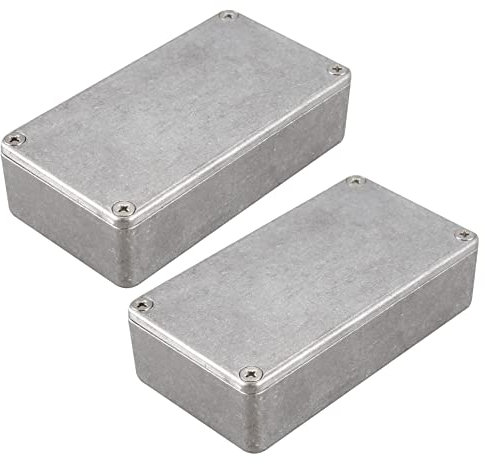 KVSERT Gitarren-Effektpedal, , -Box-Gehäuse für DIY-Gitarren-Pedal-Set 1590B, 2 Stück