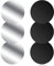 Czkonore Metallplatte Metallplättchen Selbstklebend, 6 Stück Handy Metall Platte Selbstklebende Set, Mit Starkem Kleber für Magnete Kfz Zubehör Handy Handyhalterung Auto, Schwarz + Silber