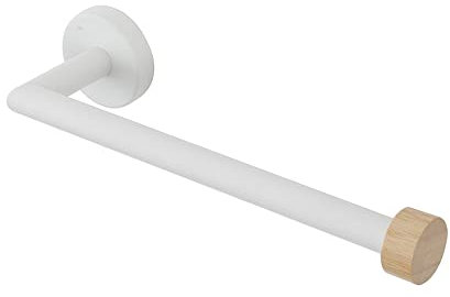 Inbagno Porta Asciugamani Bagno e portasalviette a Muro, in Acciaio e bambù, Include Kit Fissaggio, Linea Haiti