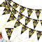 90. Geburtstag Girlande Banner - Schwarz Gold Wimpel für Frauen und Männer - Birthday Aufhängen Wimpelkette Deko