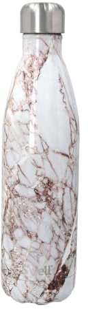 S'well Stainless Steel Reusable Water Bottle, 750ml, Calacatta Gold, Triple-Insulated and Leak-Proof Drinking Bottle for Hot and Cold Beverages up to 48h Cold/24h Hot