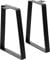 Signstek Pieds de Table trapézoïdaux Noirs de pour Meubles en métal, matériau en Fer Robuste et Design Moderne Industriel pour Table Basse, Bureau Moderne, Table de Chevet, Banc (35cm)