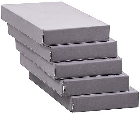 5-teilige Matratze für Lounge-Modul in Granit-Grau (Granite Grey), Maße 80x200 cm, Höhe 9 cm